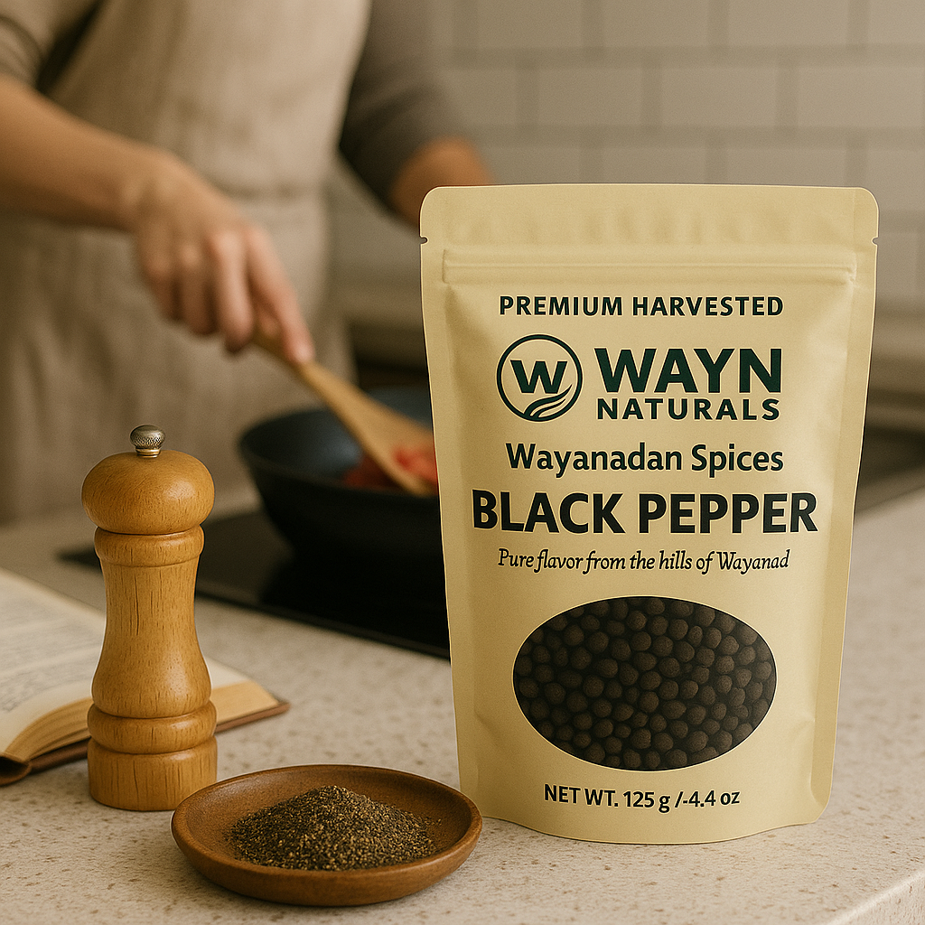 Whole Black Pepper – 100% Organic | Premium Kerala Peppercorns